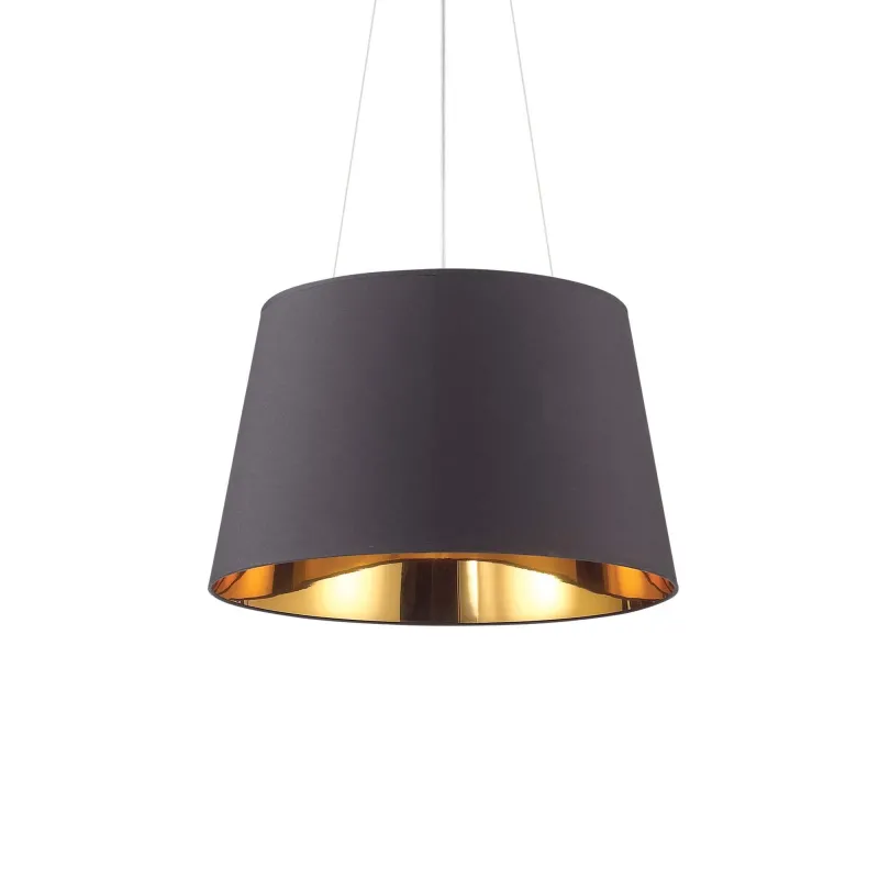 Lampadario moderno a cilindro nero e oro 4 luci Nordik sp4