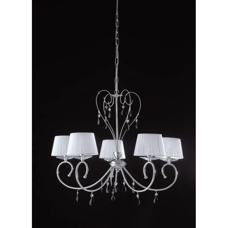 Modern chandelier with black crystals 5 lights LGT Vegas sp5