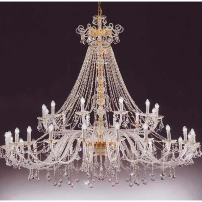 Classic chandelier in transparent crystal with 36 lights BGA 2973-24-12