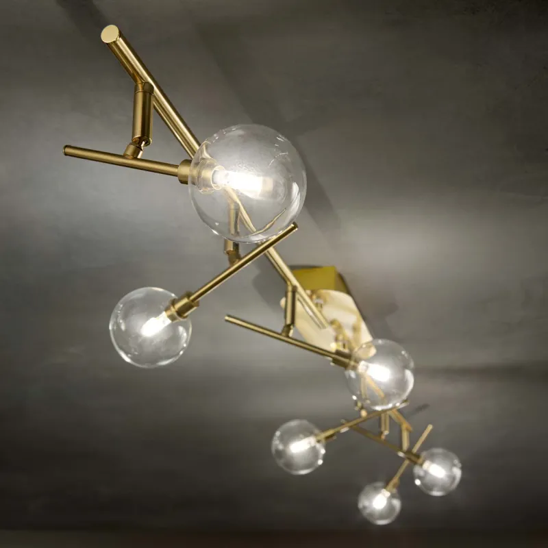 Classic led articulated ceiling light with 6 lights ideal-lux Maracas pl6