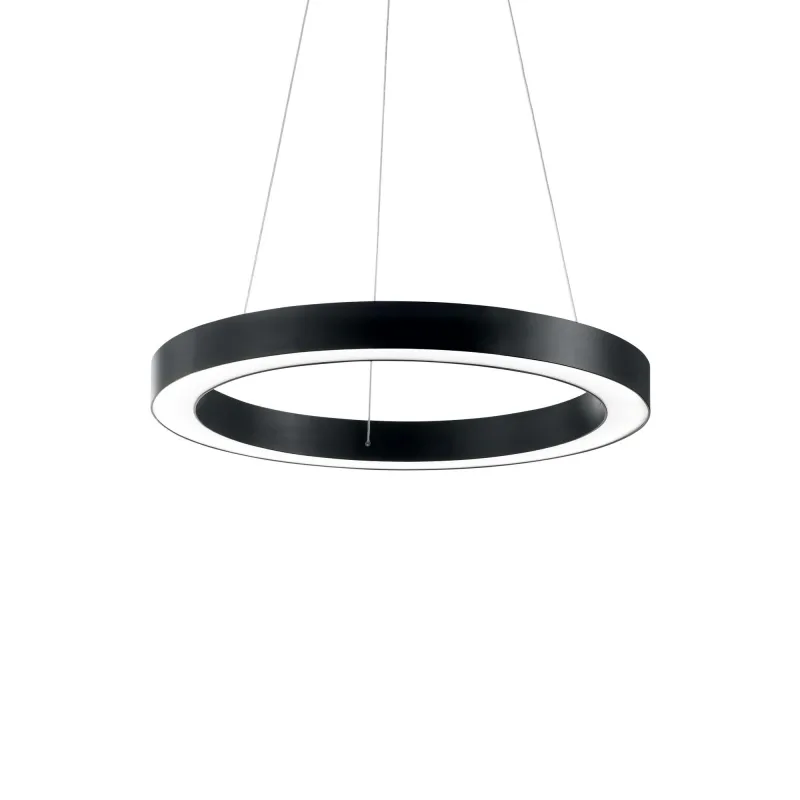 Modern circular chandelier 25w ideal-lux Oracle sp1 d.50cm black