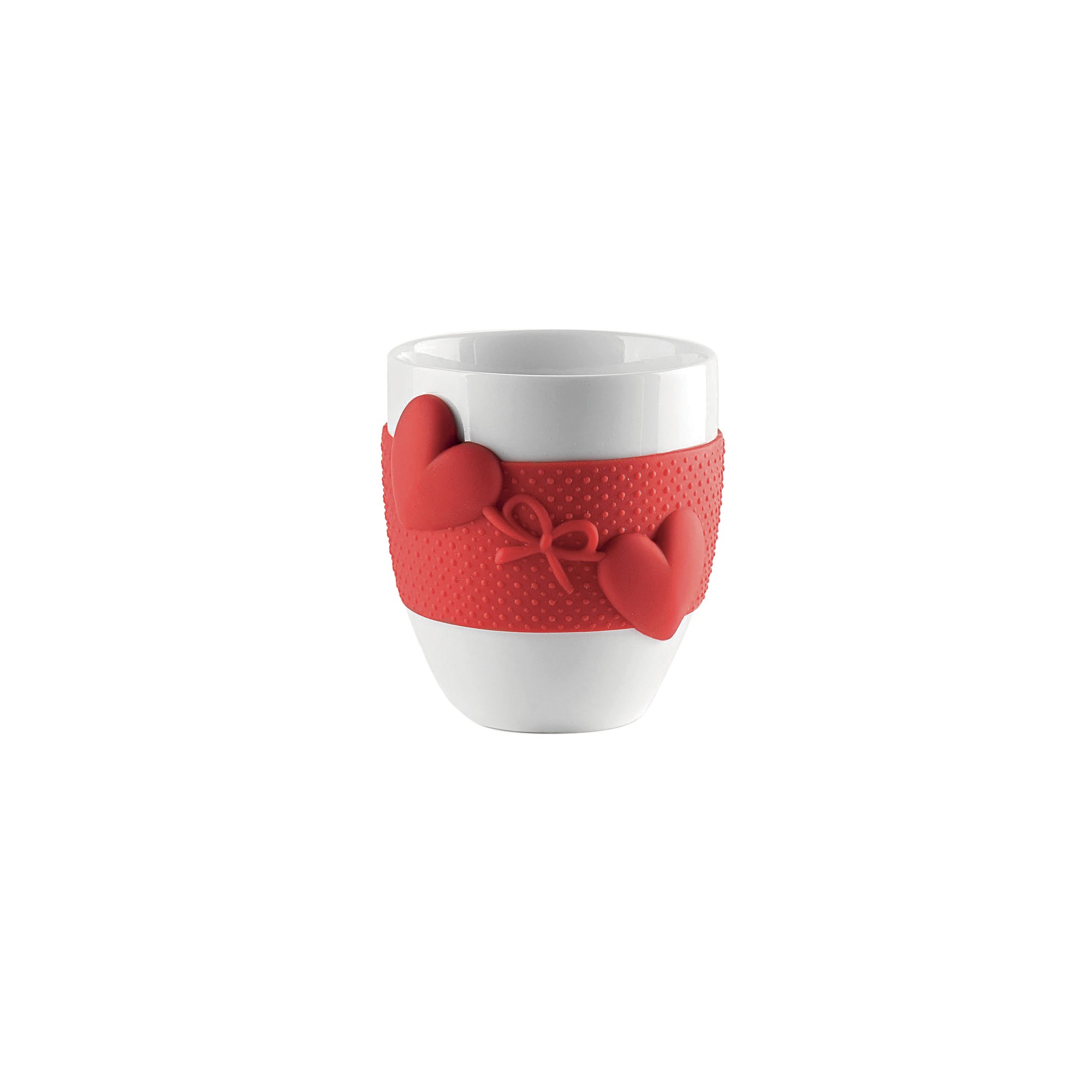 Tazza mug porcellana e silicone guzzini love 11510055 rosso