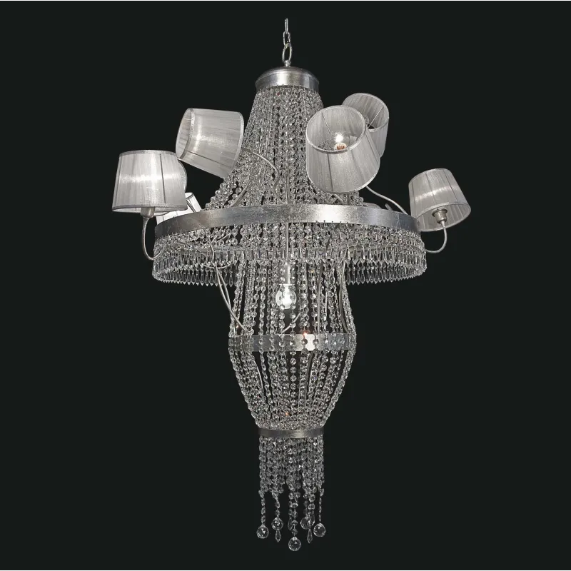 Lampadario moderno design swarovsky 8 luci BGA 1755-8s