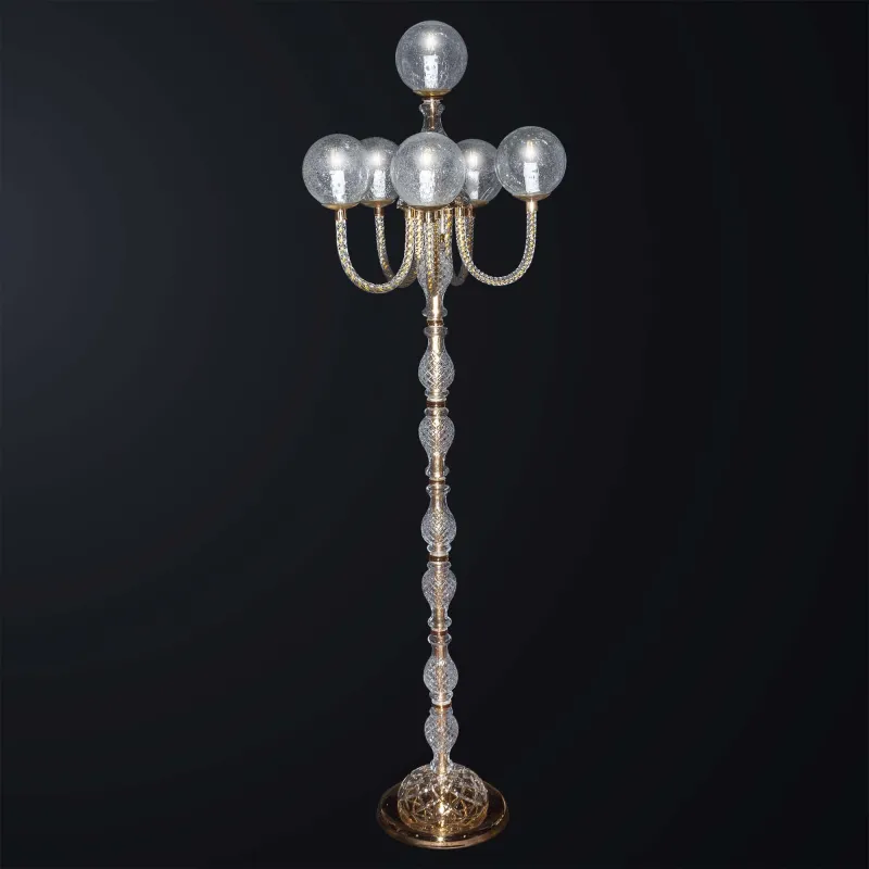 Classic swarovsky design crystal floor lamp 6 lights BGA 3082-pt6