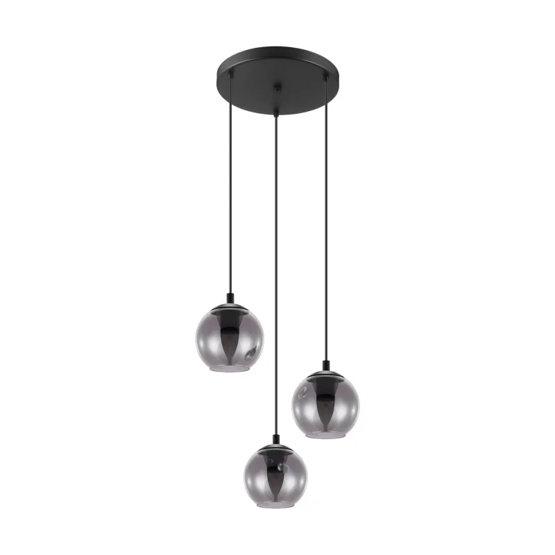 Lampadario moderno design fumè 3 luci GLO 98653 Ariscani