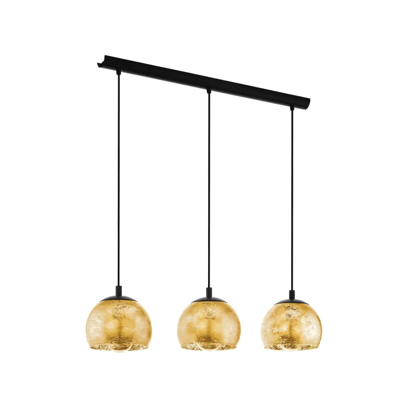 Lampadario moderno design oro 3 luci GLO 98525 Albaraccin