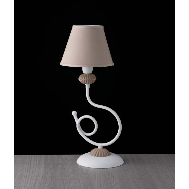 Modern contemporary table lamp 1 light LGT Eclisse white-dove gray