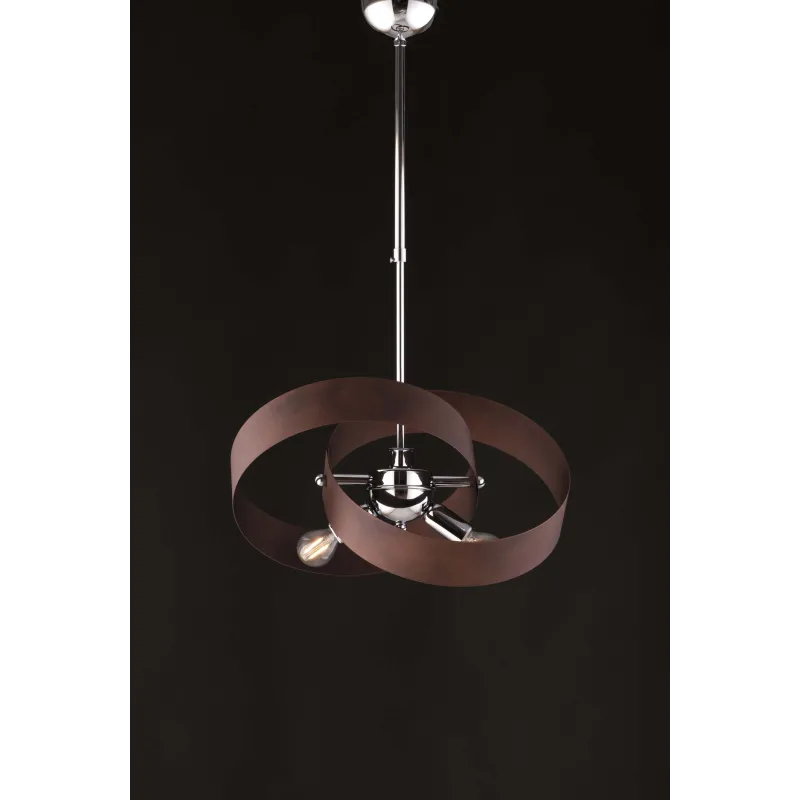 Lampadario moderno 2 cerchi design vari colori 2 luci LGT Giove