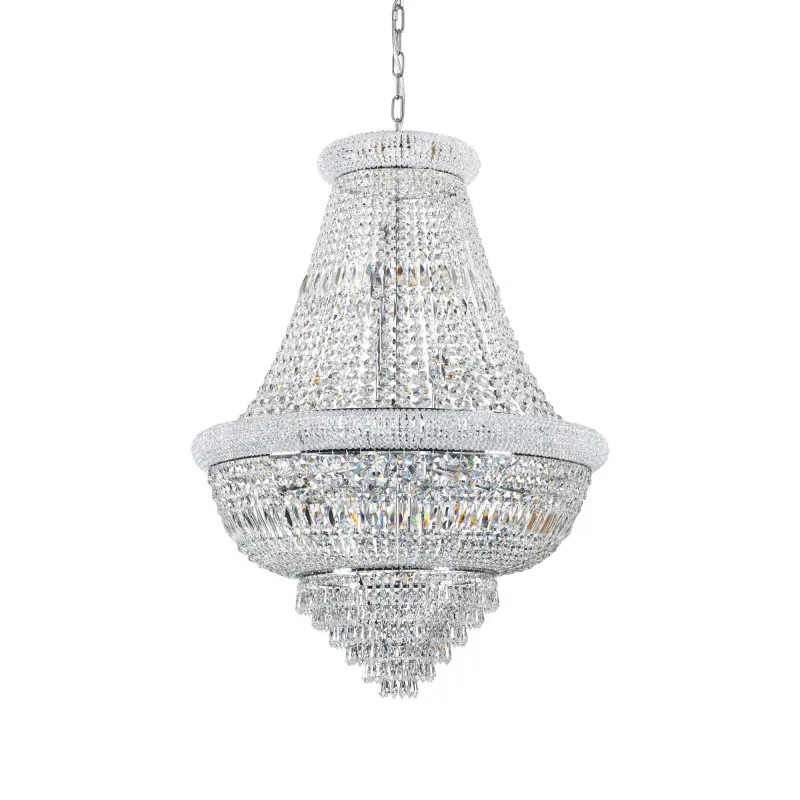 Lampadario classico con cristalli a 24 luci Dubai sp24 cromo