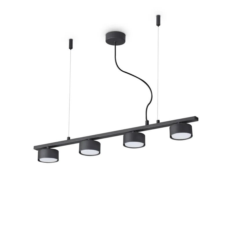 Modern black led chandelier Minor linear sp4