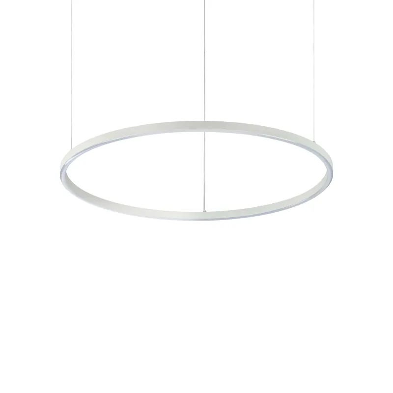 Lampadario moderno a led design rotondo Oracle slim d.70 bianco