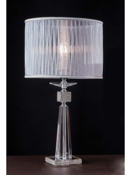 Large modern crystal and rhinestone lamp with 1 light Design Swarovsky Ornella