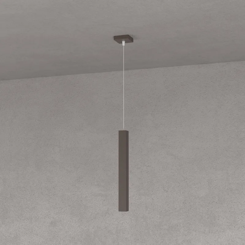 Modern square chandelier for kitchen peninsula brown design with 1 light tpl 0047