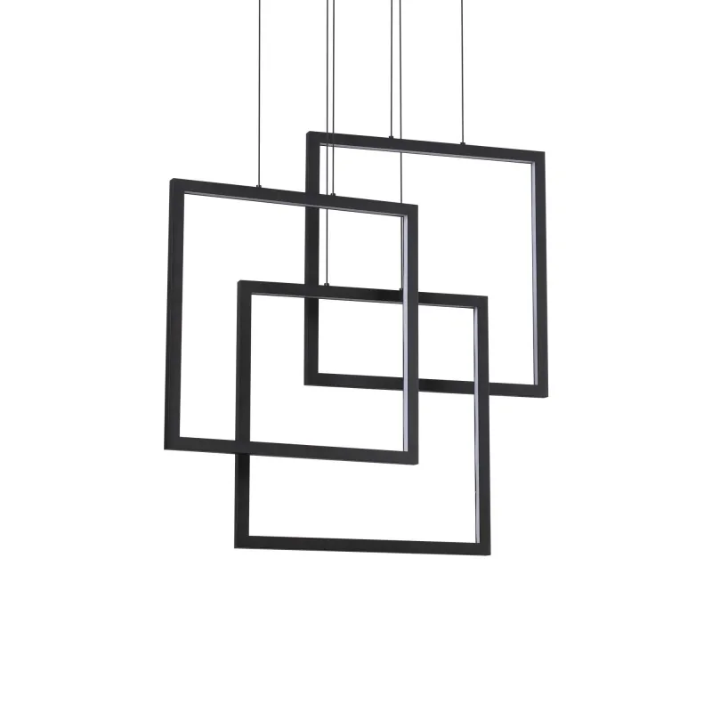 Modern black square design led chandelier living room kitchen DL1629