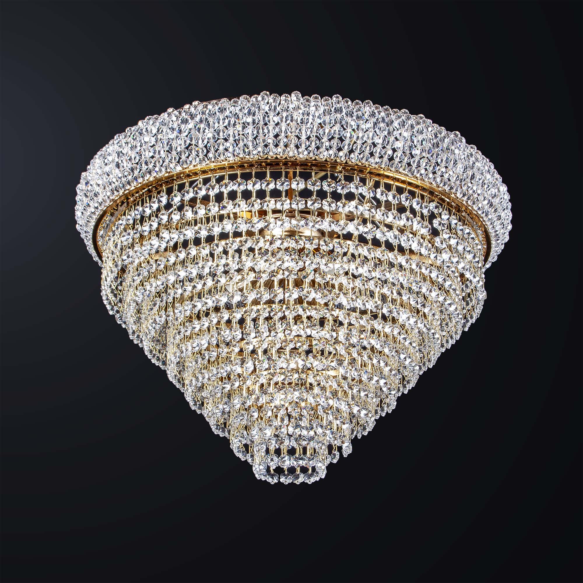 Plafoniera in cristallo classica design swarovsky a 7 luci BGA 3223/pl50