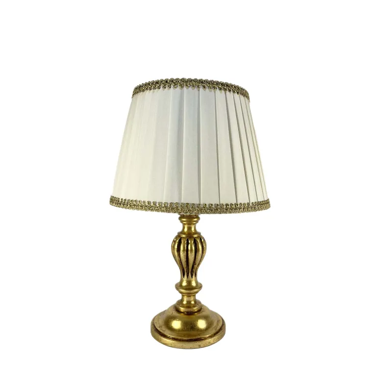 Classic table lamp in gold leaf wood 1 light Dbs 250 / bp