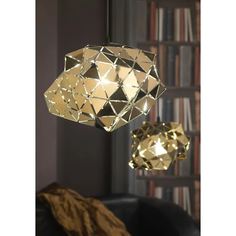 Modern black and gold pendant chandelier for living room with 1 light stf 0001