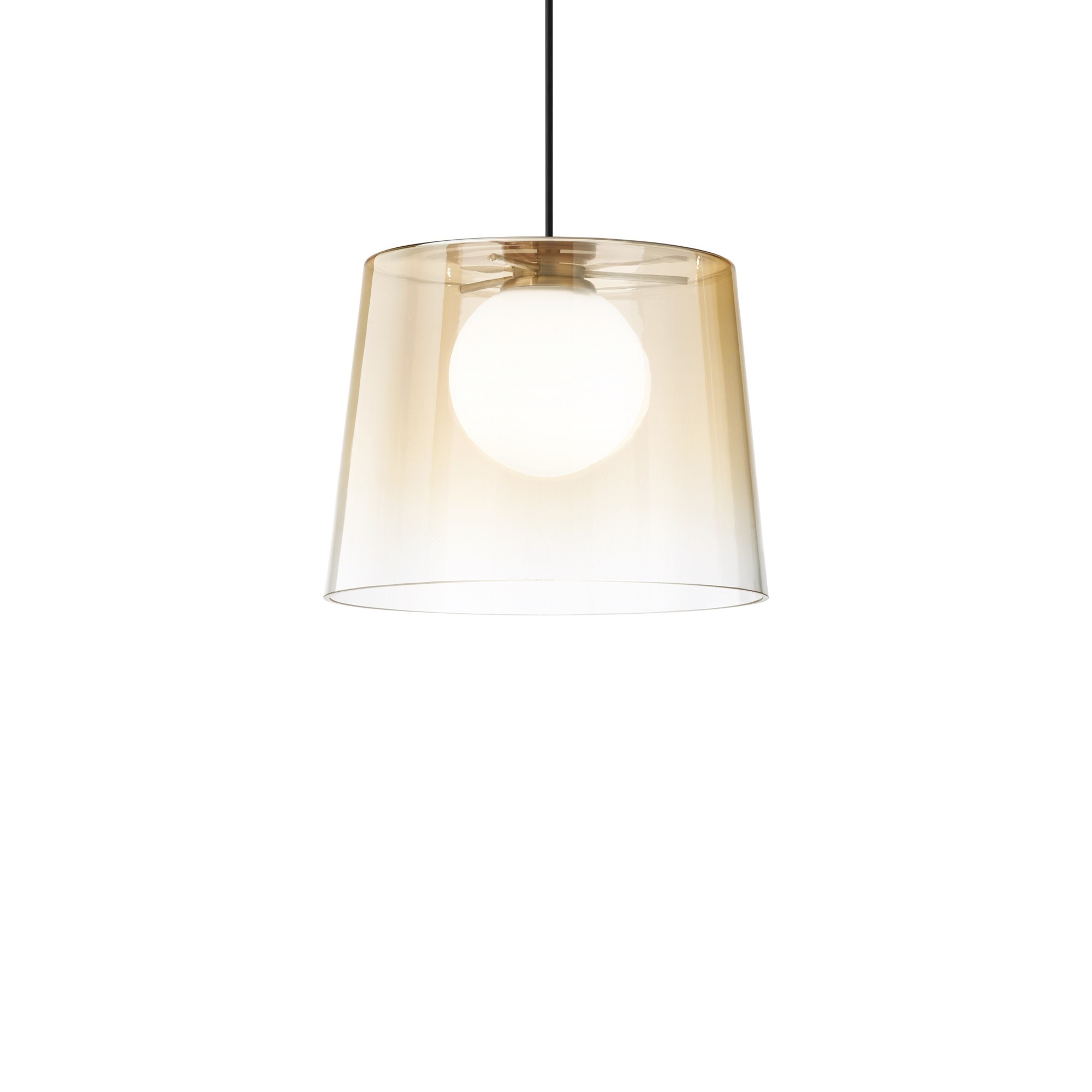 Lampadario a sospensione moderno vetro design ambra per cucina DL1696