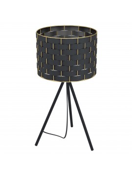 Modern black and gold fabric table lamp 1 light for living room GL0024