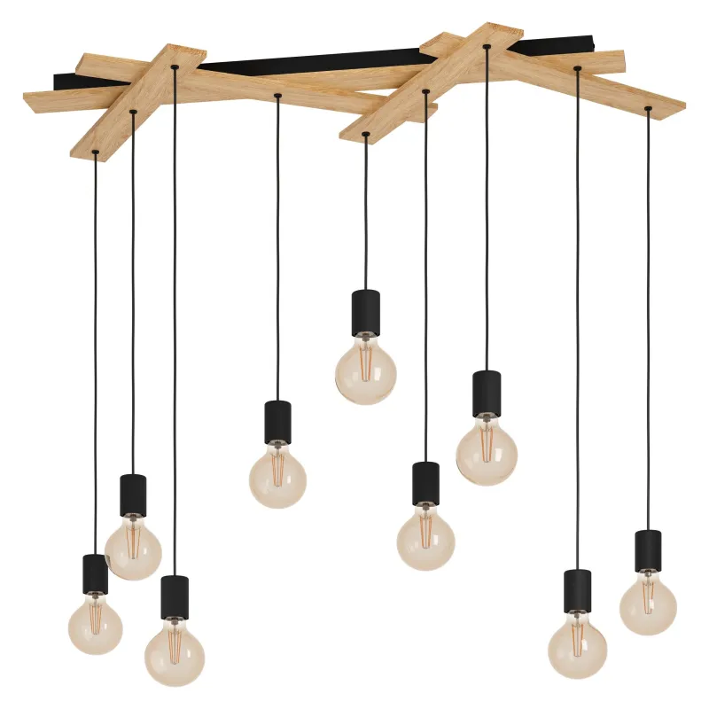 Modern vintage wooden 9 lights chandelier GL0171 for living room room