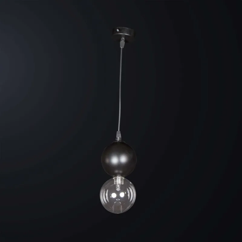 Modern pendant lamp in black blown glass with 1 light BGA 3352 / p1