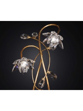 Large lamp in brass and classic luxury crystal m060 swarovski