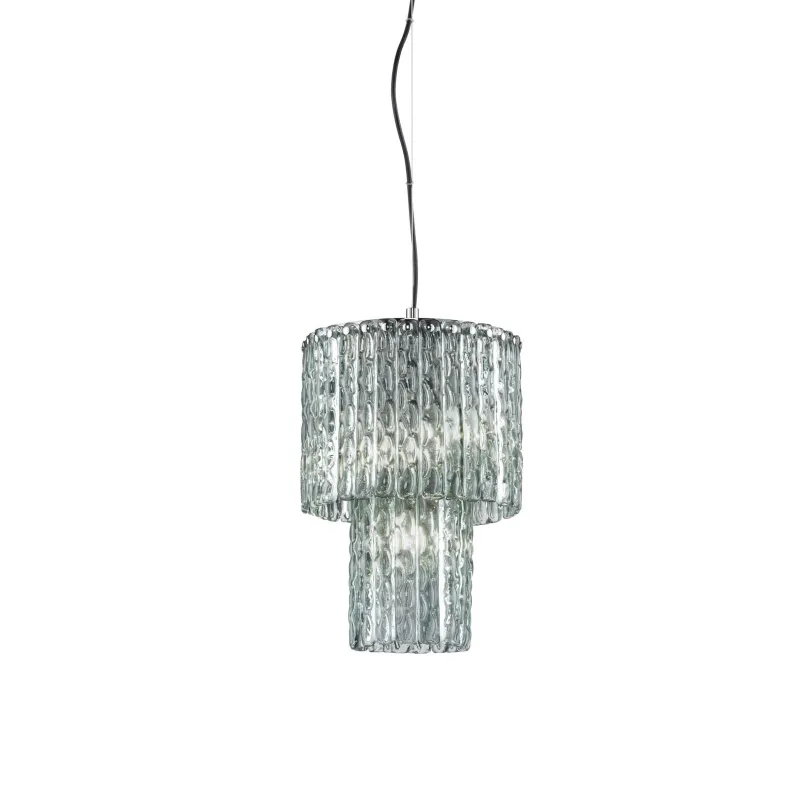 Lampadario moderno in cristallo verde a 3 luci luxury m079 swarovsky