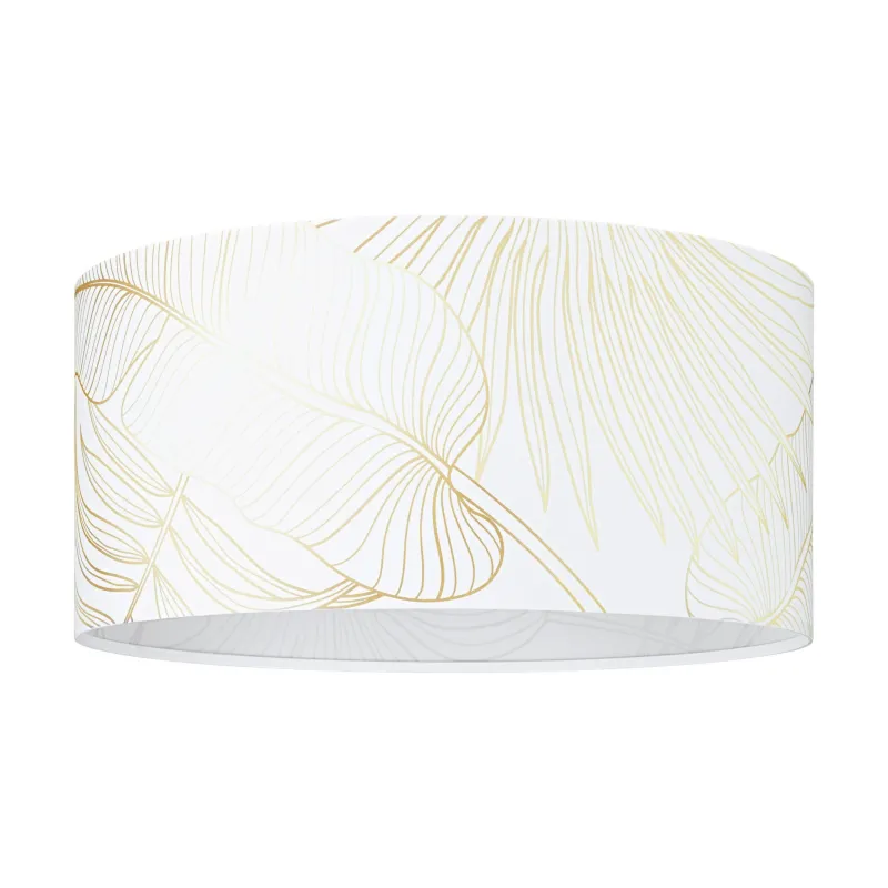 Modern ceiling lamp in white and gold fabric with 1 light GL0268