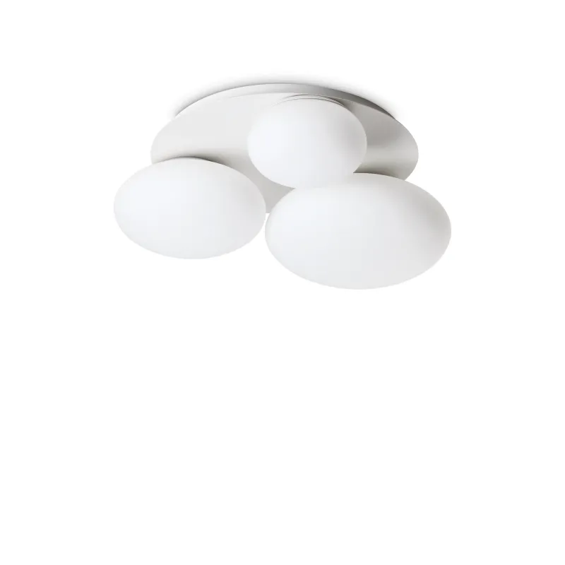 Modern design white ceiling lamp with 3 light spheres DL1818