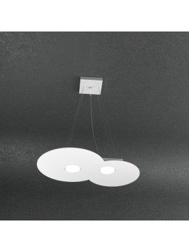 Lampadario moderno 2 luci design tpl 1128-s2r