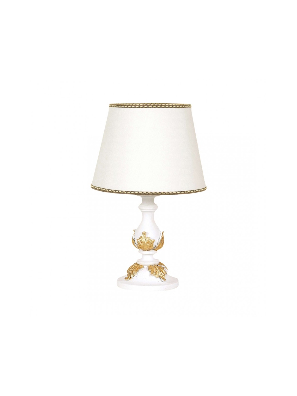 Applique classico in legno bianco shabby chic a 2 luci esse 710/2a