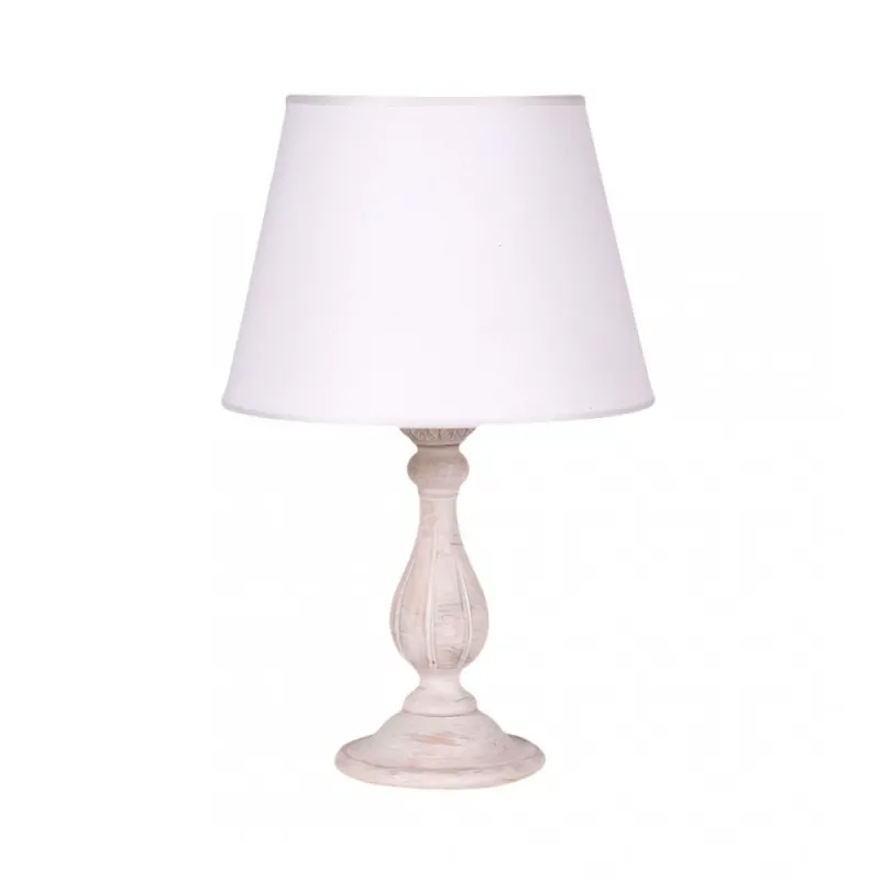 Classic large lamp in shabby chic bleached powder pink wood 1 light esse 816/bg