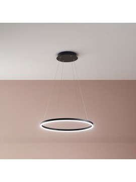 Plafoniera a led moderna design nero cerchio per soggiorno FB-0031