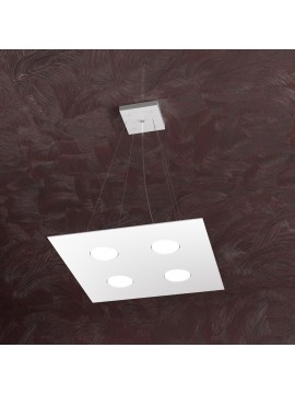 Lampadario moderno 4 luci design bianco tpl 1127-s4