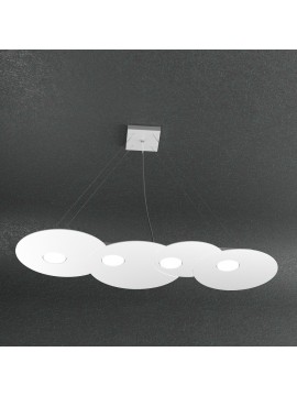 Lampadario moderno 4 luci design bianco tpl 1128-s4r