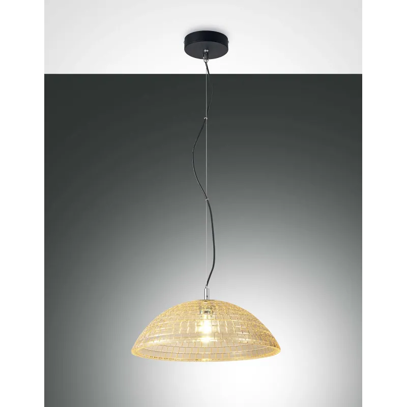 1 light amber glass pendant light for kitchen FB-0145