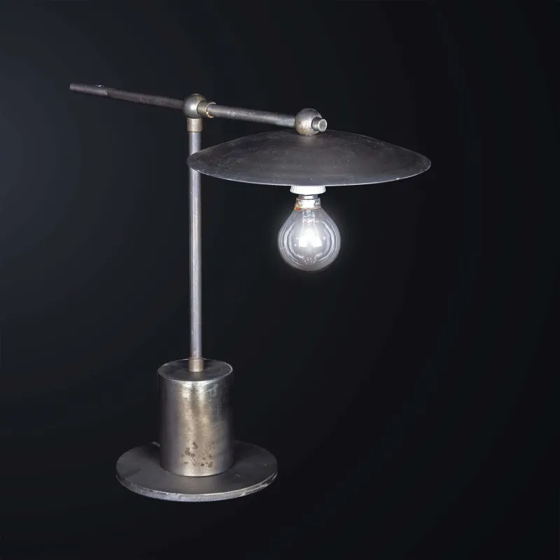 Lampada da tavolo in ferro battuto classico retrò antico BGA 3477