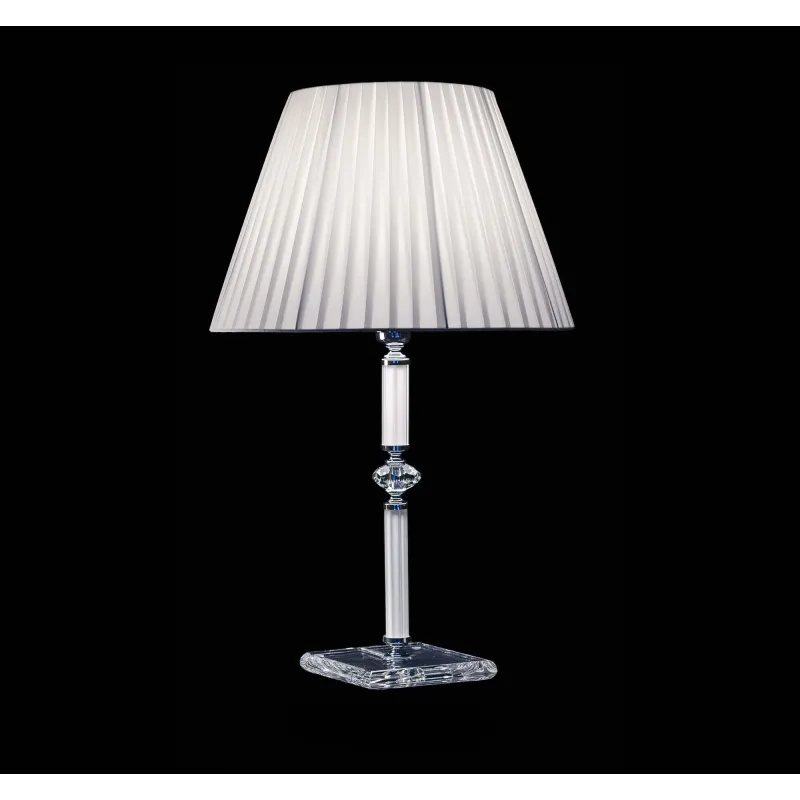 Large modern lamp in transparent and white crystal with 1 light CL038