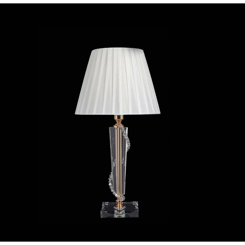 Lumetto classico in cristallo trasparente oro a 1 luce CL070