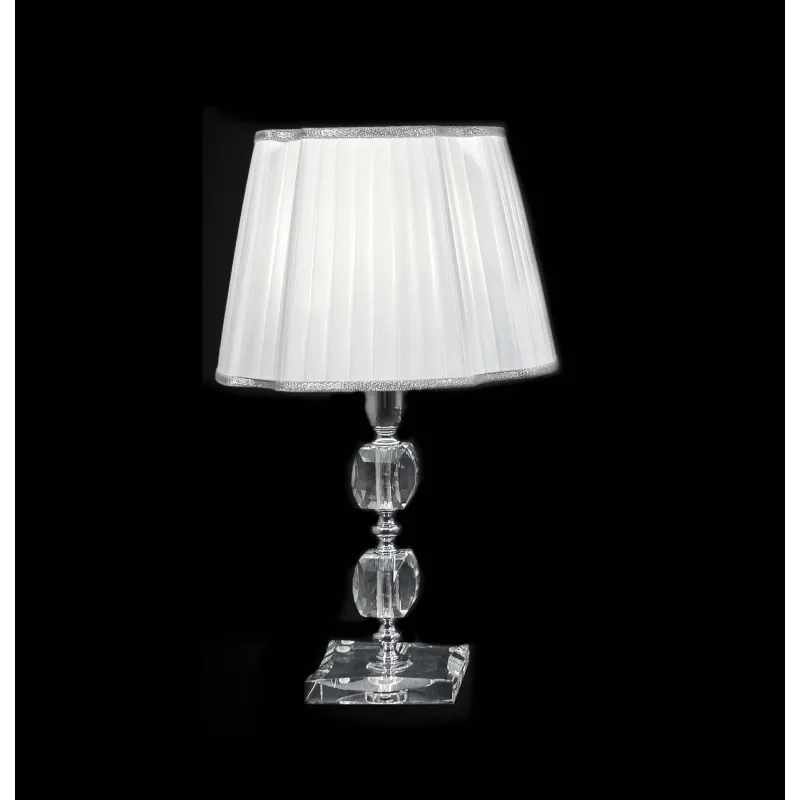 Contemporary table lamp in transparent chrome crystal with 1 light CL097