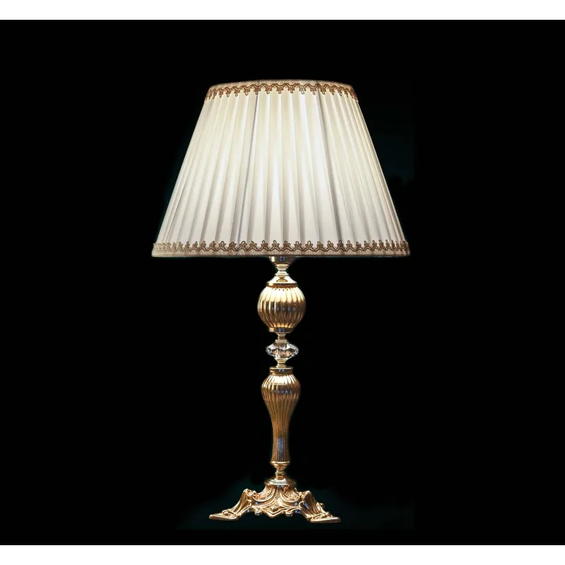 Large classic lamp in brass and French gold crystal with 1 light CL112