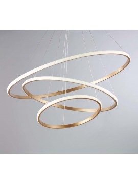 Lampadario a led moderno 3 cerchi design oro luxury lgt 103
