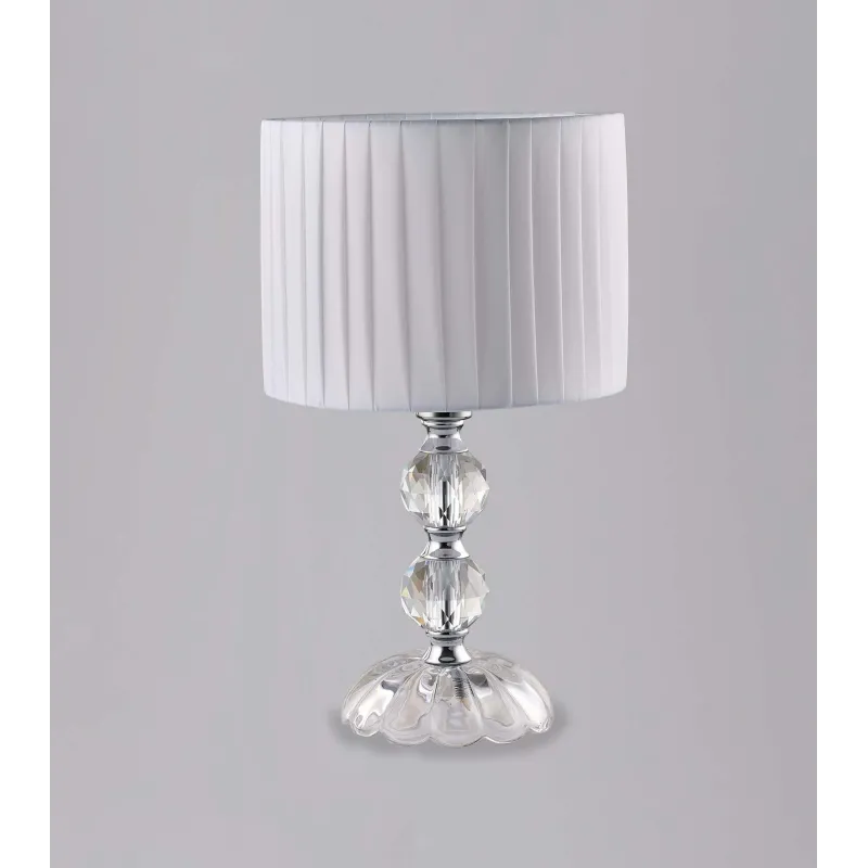 Classic table lamp in transparent chrome crystal with 1 luxury light lgt 128