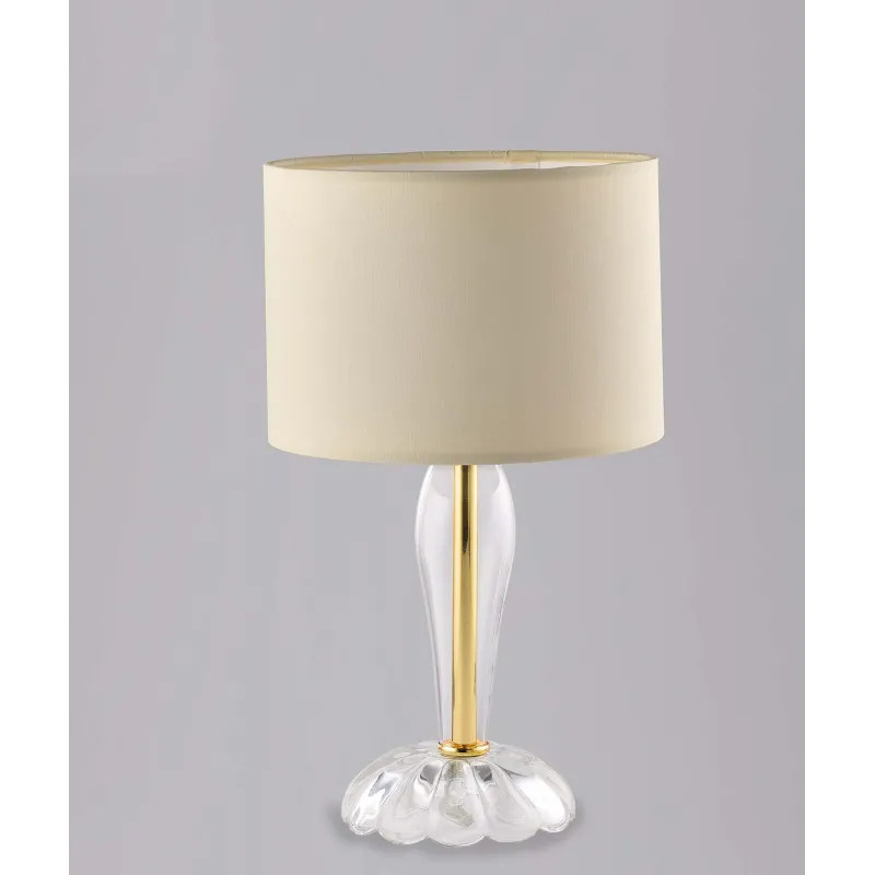 Lumetto classico in cristallo trasparente oro a 1 luce luxury lgt 133