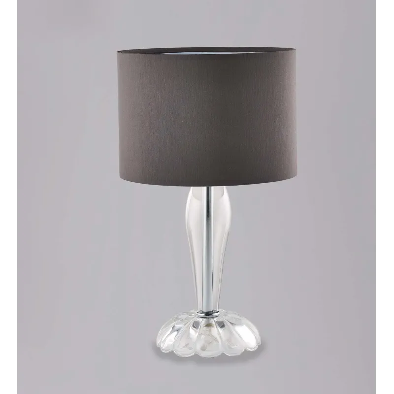 Classic table lamp in transparent chrome crystal with 1 luxury light lgt 136