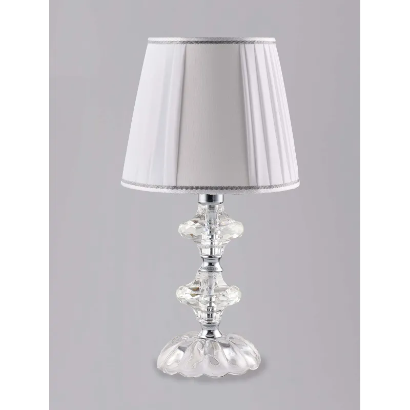 Modern table lamp in transparent chromed crystal with 1 luxury light lgt 145