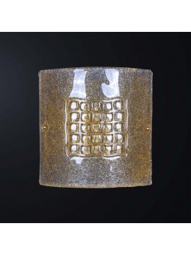 Plafoniera classica in vetro murano graniglia ambra a 2 luci BGA 3489-pl32