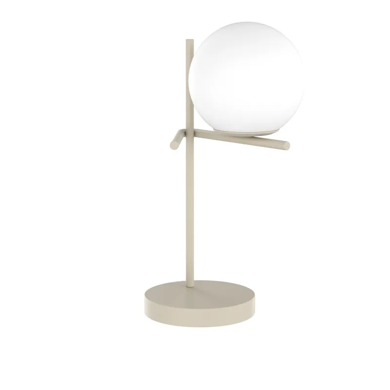 Modern sand table lamp with white glass sphere with 1 light tpl 0914