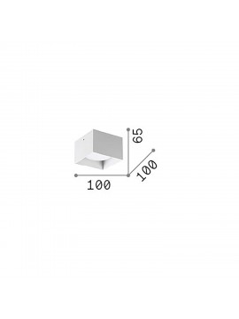 Faretto plafoniera quadrato moderno design bianco DL1876