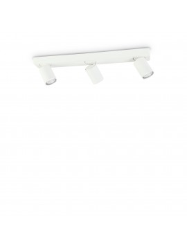 Plafoniera con faretti spot moderno design bianco 3 luci DL1879